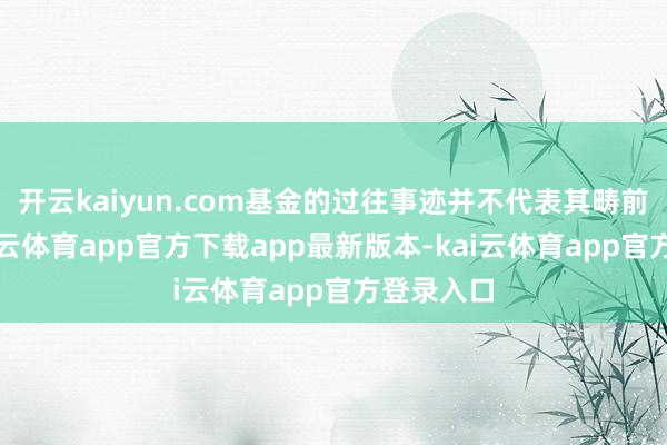 开云kaiyun.com基金的过往事迹并不代表其畴前进展-kai云体育app官方下载app最新版本-kai云体育app官方登录入口